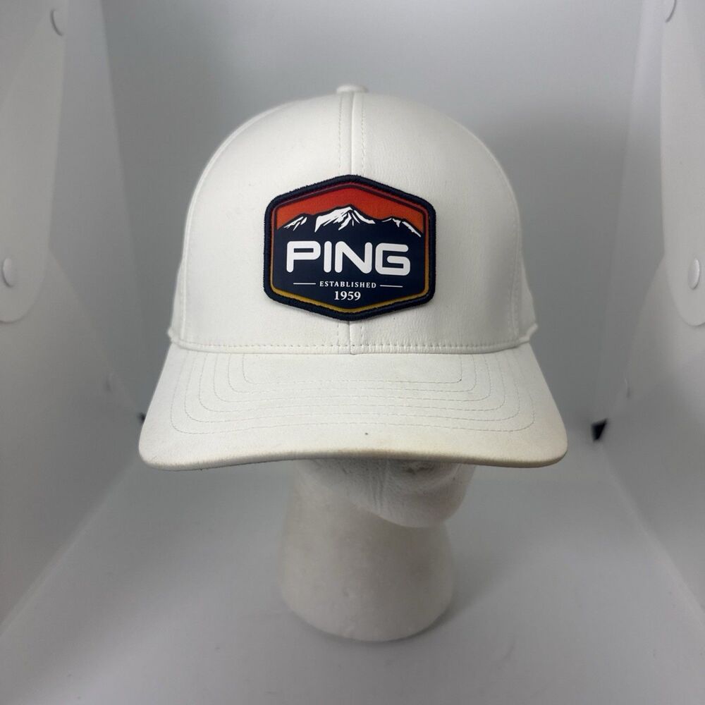 Ping Four Peaks White Adjustable Snapback Hat/Cap